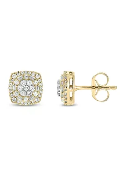 1/2 ct. t.w. Diamond Stud Earring In 10K Yellow Gold