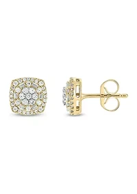 1/2 ct. t.w. Diamond Stud Earring In 10K Yellow Gold