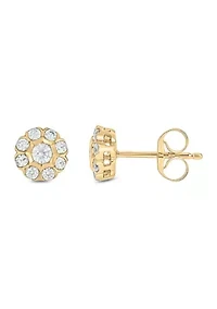 1/2 ct. t.w. Diamond Stud Earring In 10K Yellow Gold