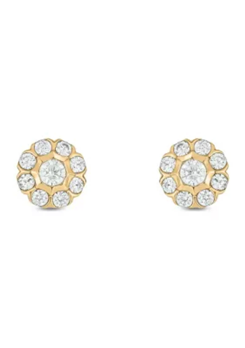 1/2 ct. t.w. Diamond Stud Earring In 10K Yellow Gold