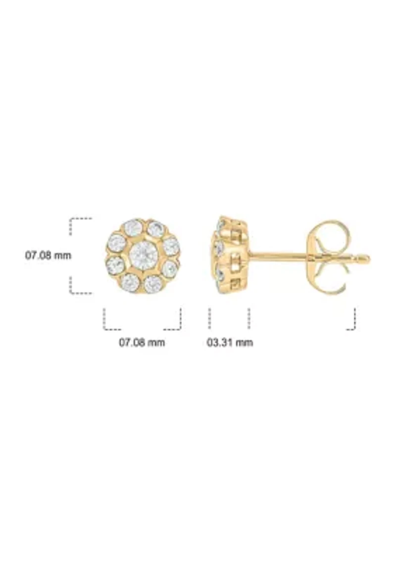 1/2 ct. t.w. Diamond Stud Earring In 10K Yellow Gold