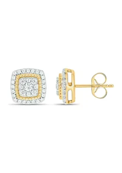 1/2 ct. t.w. Diamond Stud Earring In 10K Yellow Gold