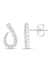 Lab Created 5/8 Carat Lab Grown Diamond Floral Timeless Sparkle Earring in 10KT White Gold