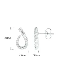 Lab Created 5/8 Carat Lab Grown Diamond Floral Timeless Sparkle Earring in 10KT White Gold