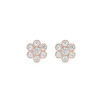 Lab Created 1/2 Carat Lab Grown Diamond Flower Studs Earring in 10KT Rose Gold