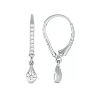 1/2 carat, Diamond Dangler Hoop,Flaunt The Drop Earring in 14K White Gold