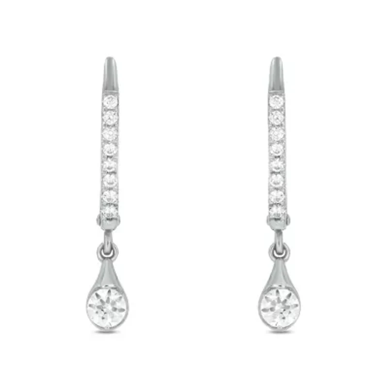 1/2 carat, Diamond Dangler Hoop,Flaunt The Drop Earring in 14K White Gold