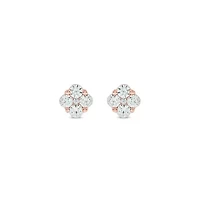 Lab Created 5/8 Carat Lab Grown Diamond Floral Timeless Sparkle Earring in 10KT Rose Gold