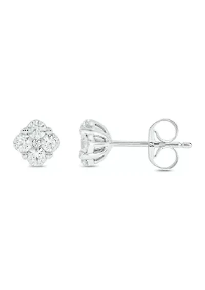 5/8 ct. t.w. Diamond Stud Earring In 10K White Gold