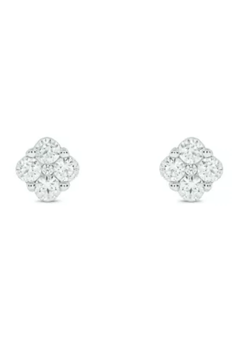 5/8 ct. t.w. Diamond Stud Earring In 10K White Gold