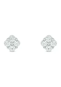5/8 ct. t.w. Diamond Stud Earring In 10K White Gold