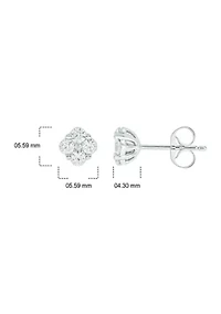 5/8 ct. t.w. Diamond Stud Earring In 10K White Gold