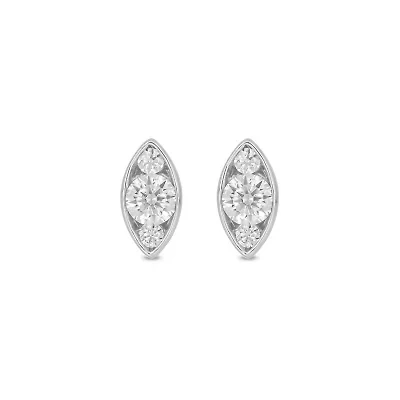 Lab Created 5/8 Carat Lab Grown Diamond Marquise shape Earring in 10KT White Gold