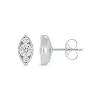 Lab Created 5/8 Carat Lab Grown Diamond Marquise shape Earring in 10KT White Gold