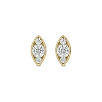 Lab Created 5/8 Carat Lab Grown Diamond Marquise shape Earring in 10KT Yellow Gold
