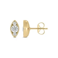 Lab Created 5/8 Carat Lab Grown Diamond Marquise shape Earring in 10KT Yellow Gold
