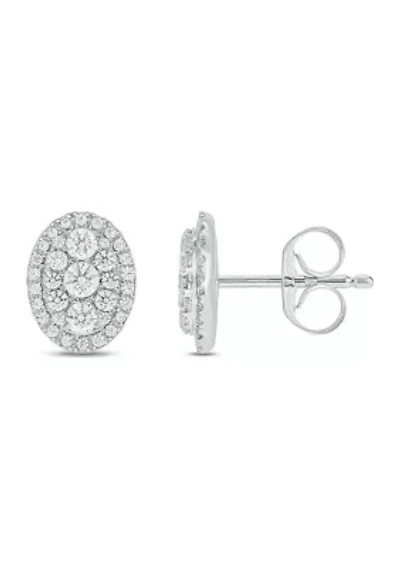 3/4 ct. t.w. Diamond Stud Earring In 10K White Gold