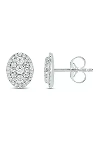3/4 ct. t.w. Diamond Stud Earring In 10K White Gold