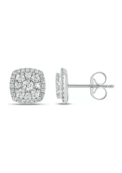 3/4 ct. t.w. Diamond Stud Earring In 10K White Gold