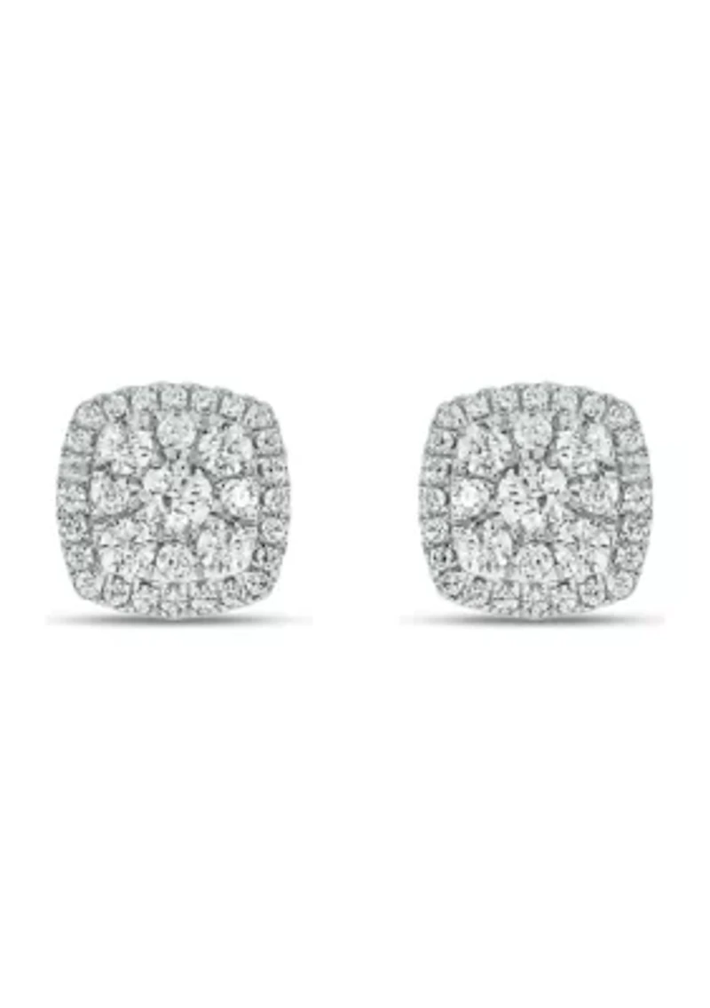 3/4 ct. t.w. Diamond Stud Earring In 10K White Gold