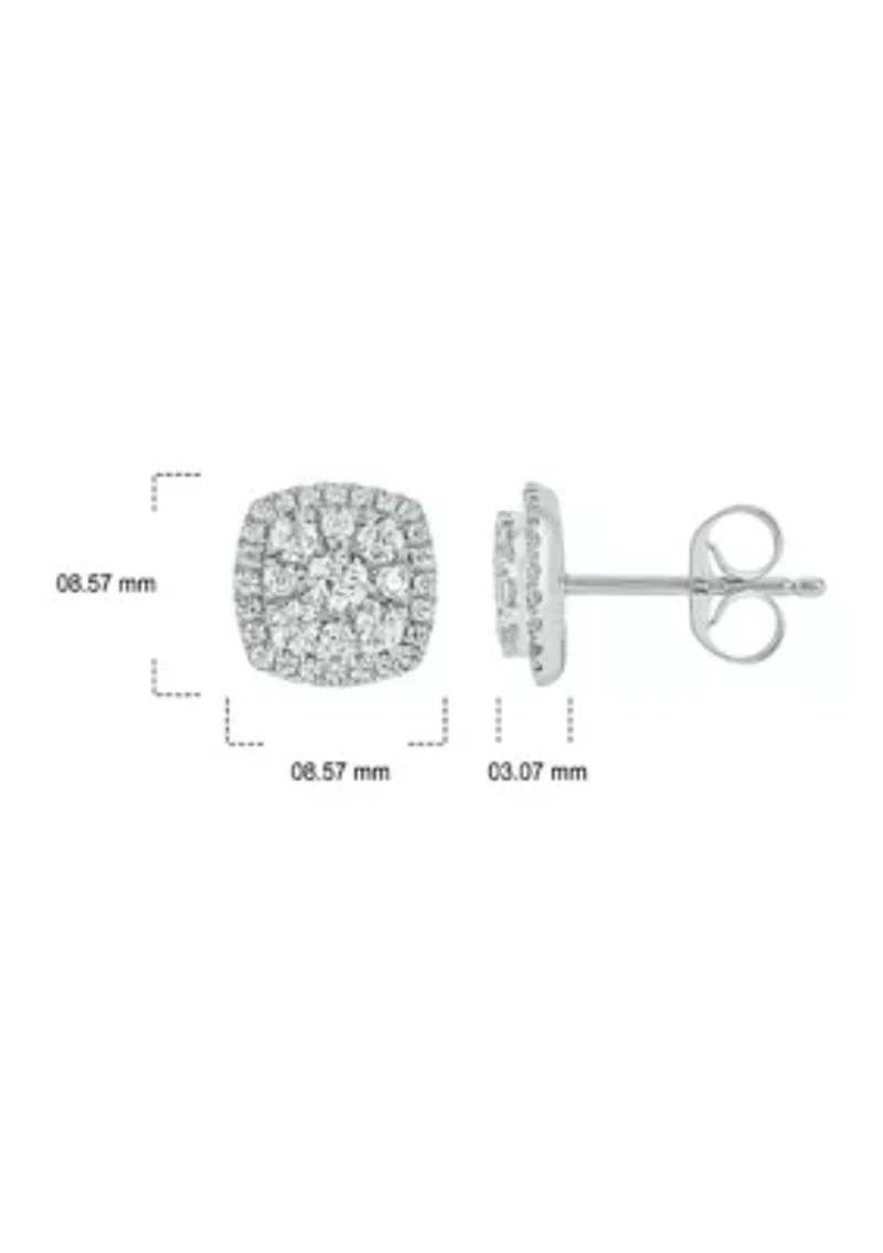 3/4 ct. t.w. Diamond Stud Earring In 10K White Gold