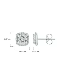 3/4 ct. t.w. Diamond Stud Earring In 10K White Gold