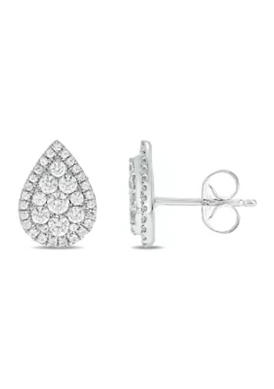 3/4 ct. t.w. Diamond Stud Earring In 10K White Gold
