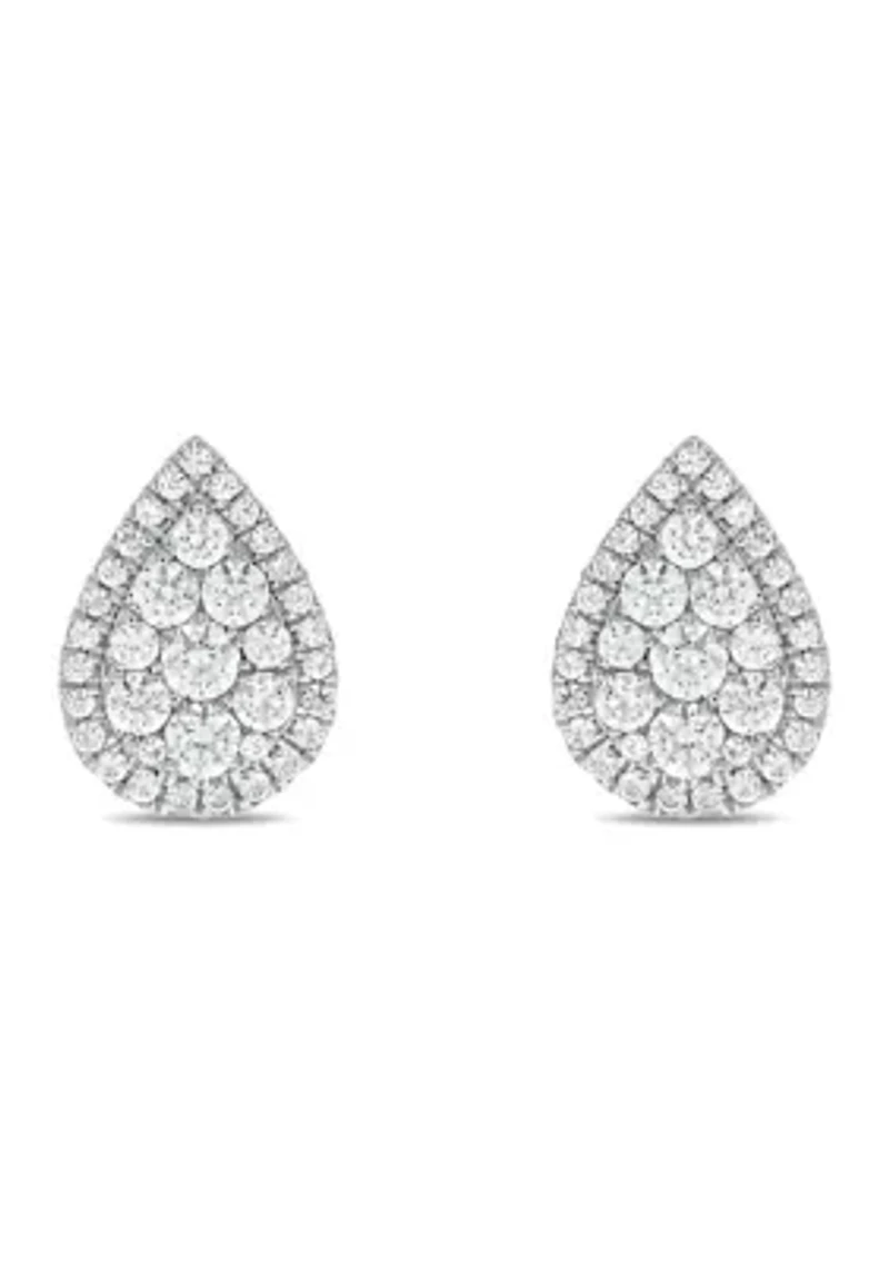 3/4 ct. t.w. Diamond Stud Earring In 10K White Gold