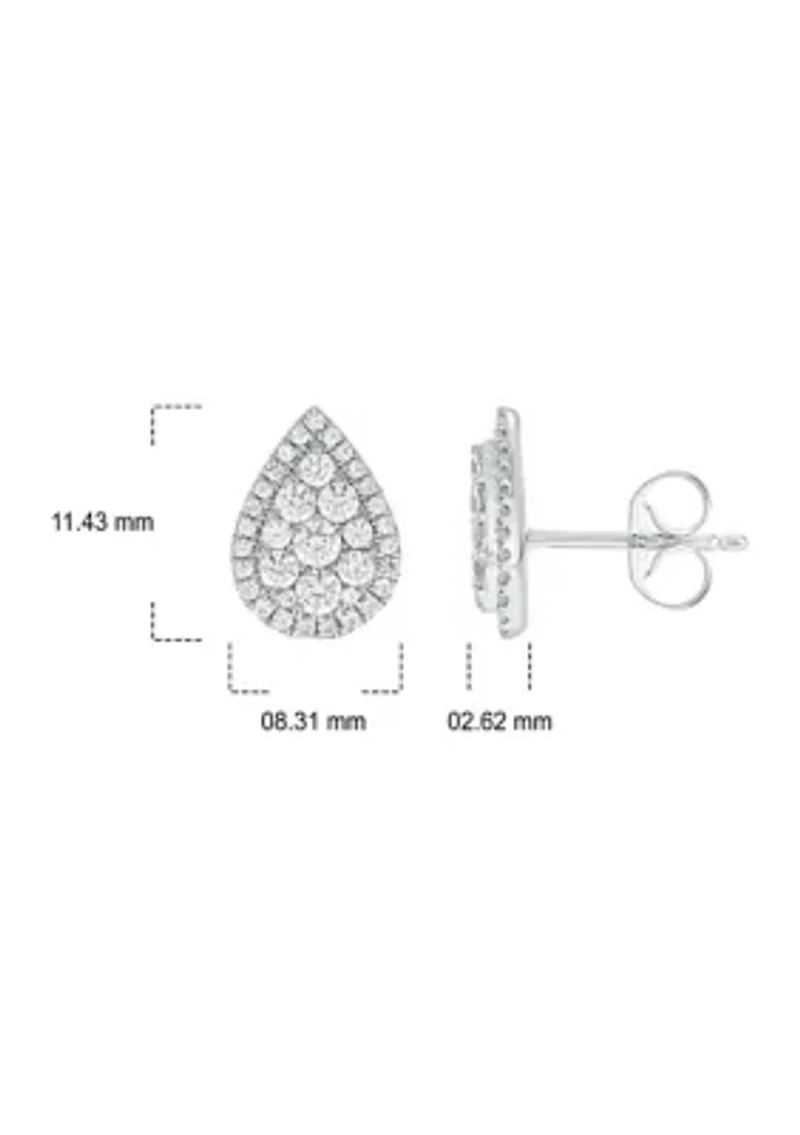 3/4 ct. t.w. Diamond Stud Earring In 10K White Gold