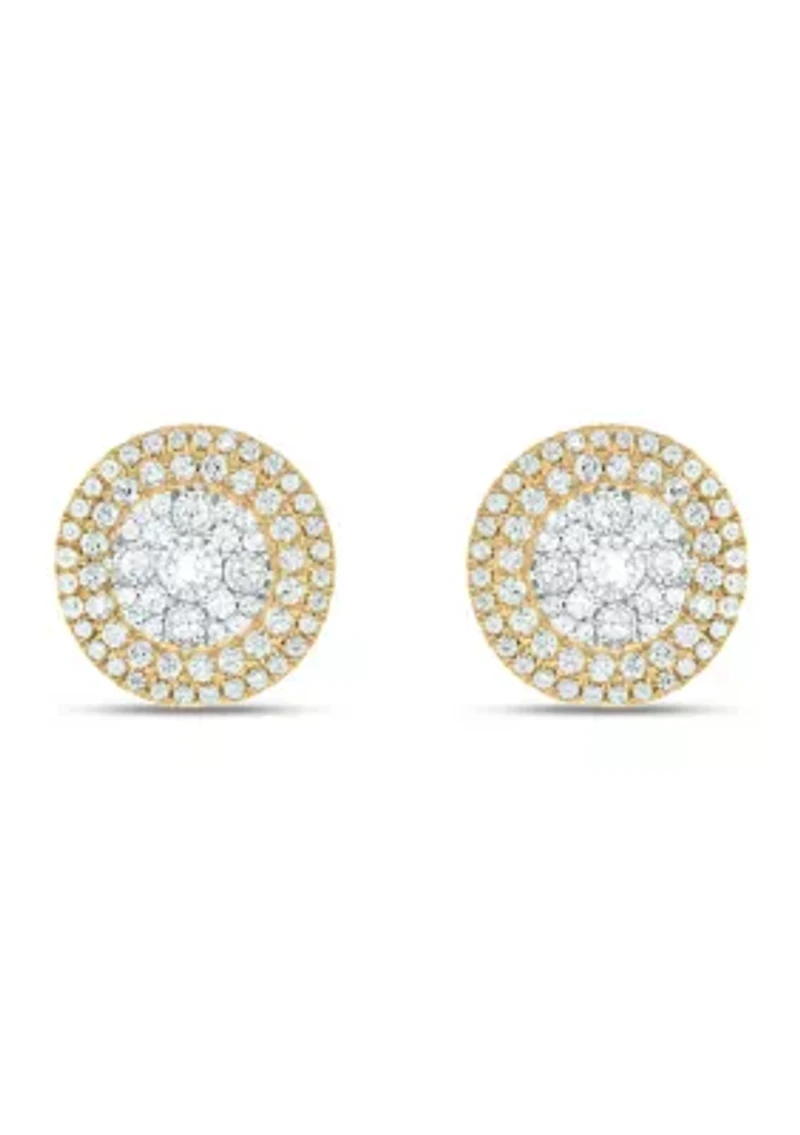 1.0 ct. t.w. Diamond Stud Earring In 10K Yellow Gold