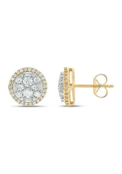 1.0 ct. t.w. Diamond Stud Earring In 10K Yellow Gold