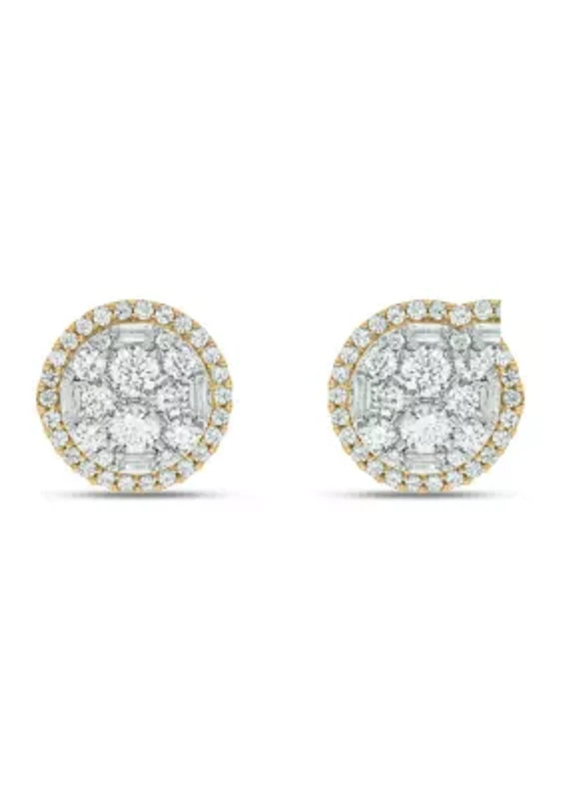 1.0 ct. t.w. Diamond Stud Earring In 10K Yellow Gold
