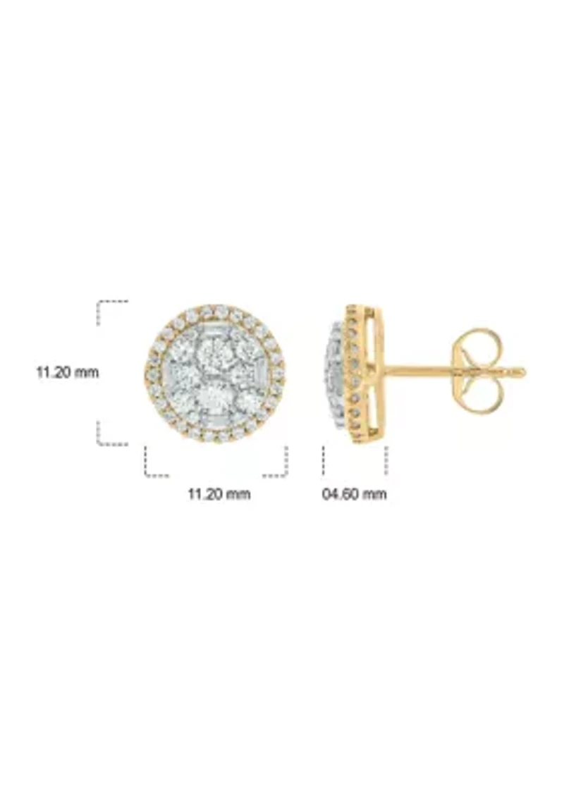 1.0 ct. t.w. Diamond Stud Earring In 10K Yellow Gold