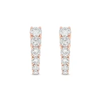 Lab Created 11/4 Carat Lab Grown Diamond Graduated Earring in 10KT Rose Gold