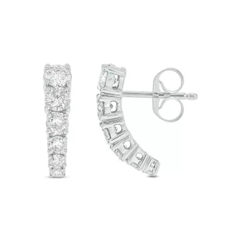 Lab Created 11/4 Carat Lab Grown Diamond Graduated Earring in 10KT White Gold