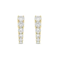 Lab Created 11/4 Carat Lab Grown Diamond Graduated Earring in 10KT Yellow Gold