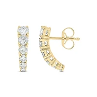 Lab Created 11/4 Carat Lab Grown Diamond Graduated Earring in 10KT Yellow Gold