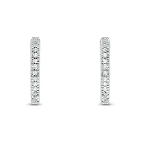 Diamond Accent Hoop Earring in Sterling Silver