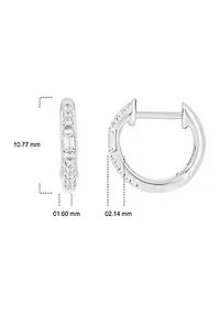 1/10 ct. t.w. Diamond Hoop Earring in 10K White Gold