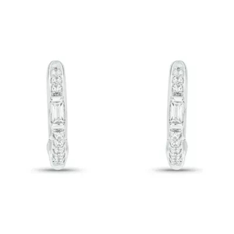 1/10 ct. t.w. Diamond Hoop Earring in 10K White Gold