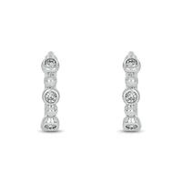 1/10 ct. t.w. Diamond Hoop Earring in Sterling Silver