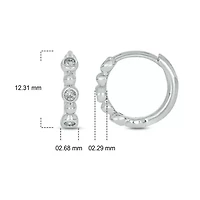 1/10 ct. t.w. Diamond Hoop Earring in Sterling Silver