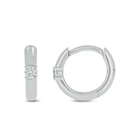 Lab Created 1/10 Carat Lab Grown Diamond Hoop Earring in Sterling Silver