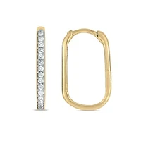 1/2 ct.t.w  Diamond Hoop Earring in 14K Yellow  Gold