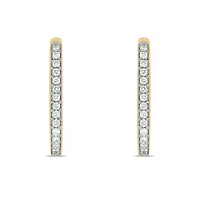 1/2 ct.t.w  Diamond Hoop Earring in 14K Yellow  Gold
