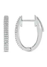 1/4 ct. t.w. Diamond Hoop Earring in Sterling Silver