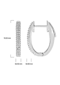 1/4 ct. t.w. Diamond Hoop Earring in Sterling Silver