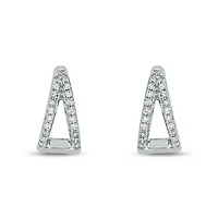 1/4 ct. t.w. Diamond Hoop Earring in Sterling Silver