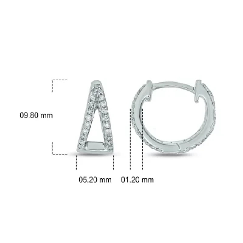 1/4 ct. t.w. Diamond Hoop Earring in Sterling Silver