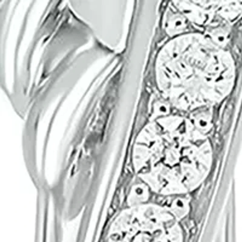 1/4 ct. t.w. Diamond Twist Hoop Earring in sterling Silver